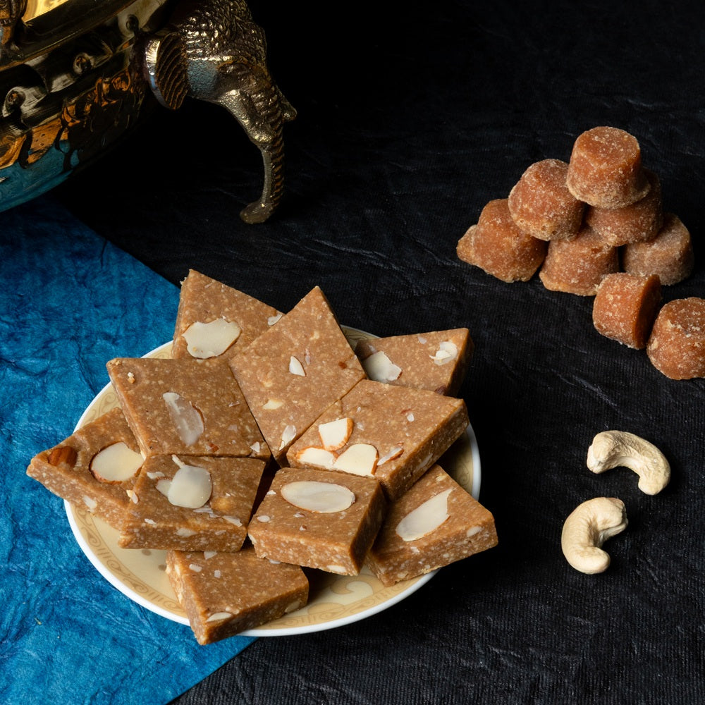 Gud Katli – Premium Indian Sweets | Made with Pure Jaggery | No Refined Sugar | Authentic Mithai | Age-Old Generational Recipe | Ideal for Festivals & Gifting | 200g - SMJ Sweets and Snacks