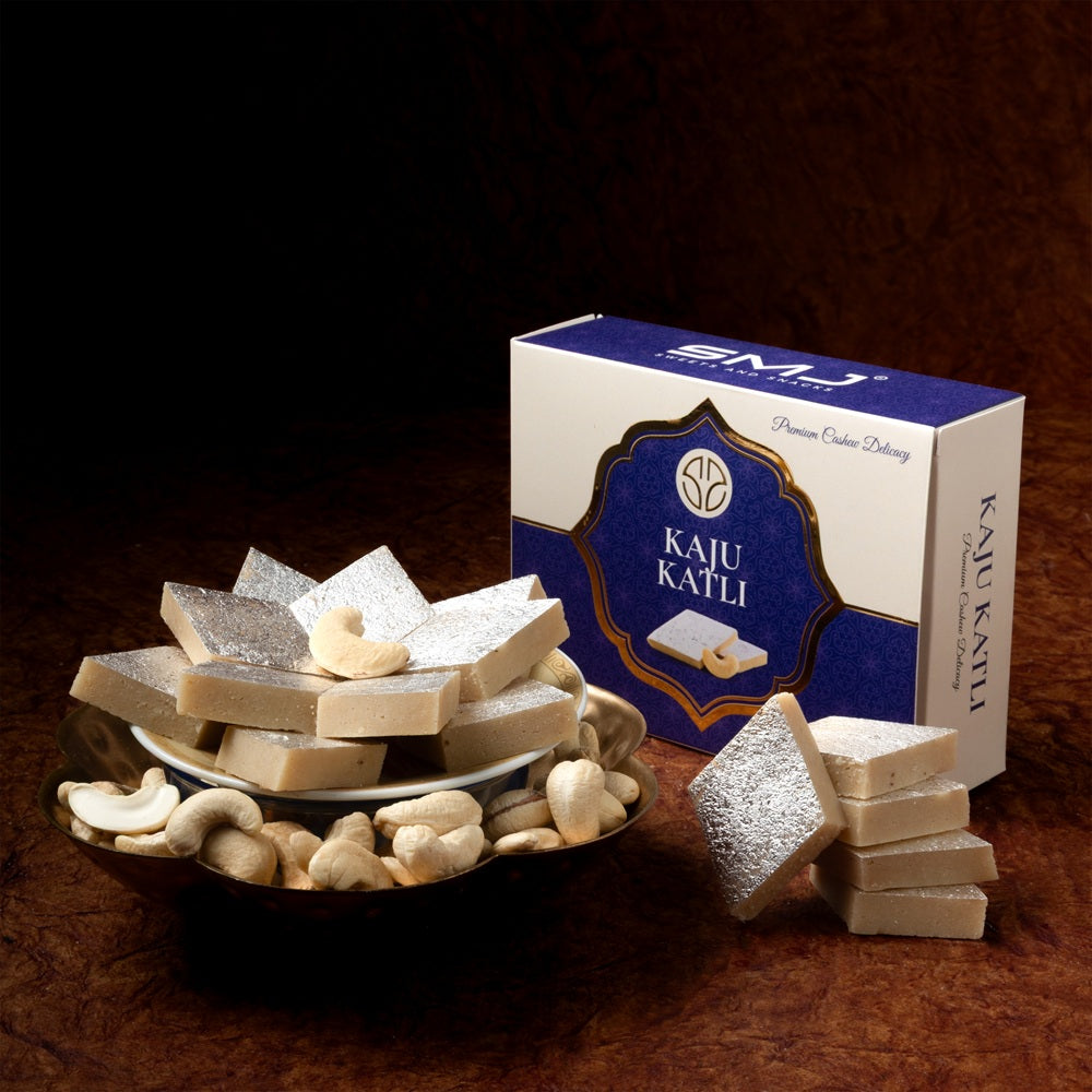 Kaju Katli – Premium Indian Sweets | 100% Cashews, No Added Nuts | Made with Pharma-Grade Sugar | Authentic Mithai | Perfect for Festivals & Gifting | 200g - SMJ Sweets and Snacks