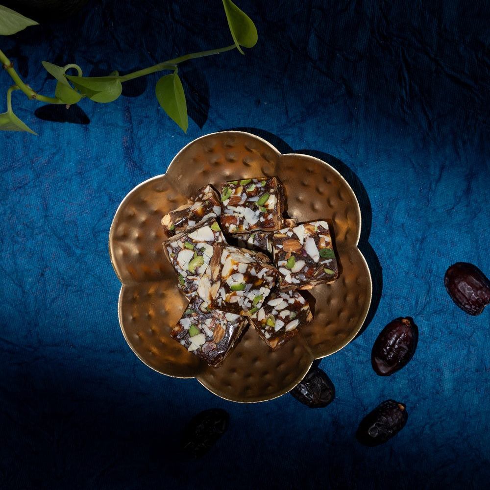 Khajur Pak (Bites) – Healthy Indian Sweets | Made with Pure Dates & Nuts | No Added Sugar | Naturally Sweetened | Ideal for Festivals & Gifting | 200g - SMJ Sweets and Snacks