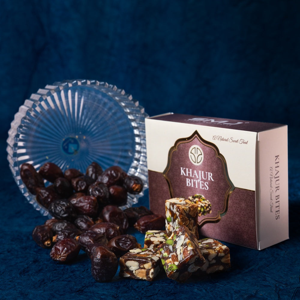 Khajur Pak (Bites) – Healthy Indian Sweets | Made with Pure Dates & Nuts | No Added Sugar | Naturally Sweetened | Ideal for Festivals & Gifting | 200g - SMJ Sweets and Snacks