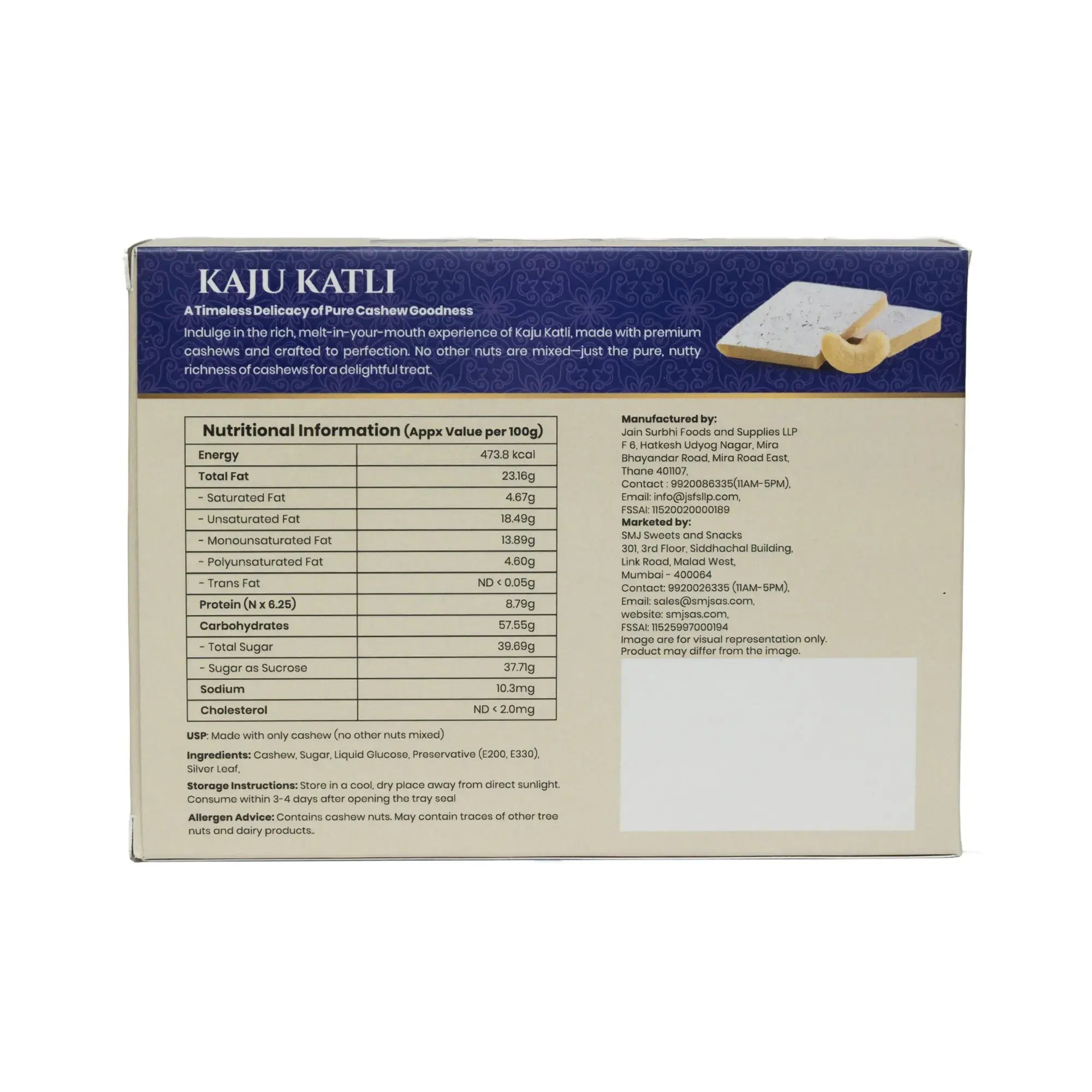 Pure Kaju Katli | 100% Cashew Delight