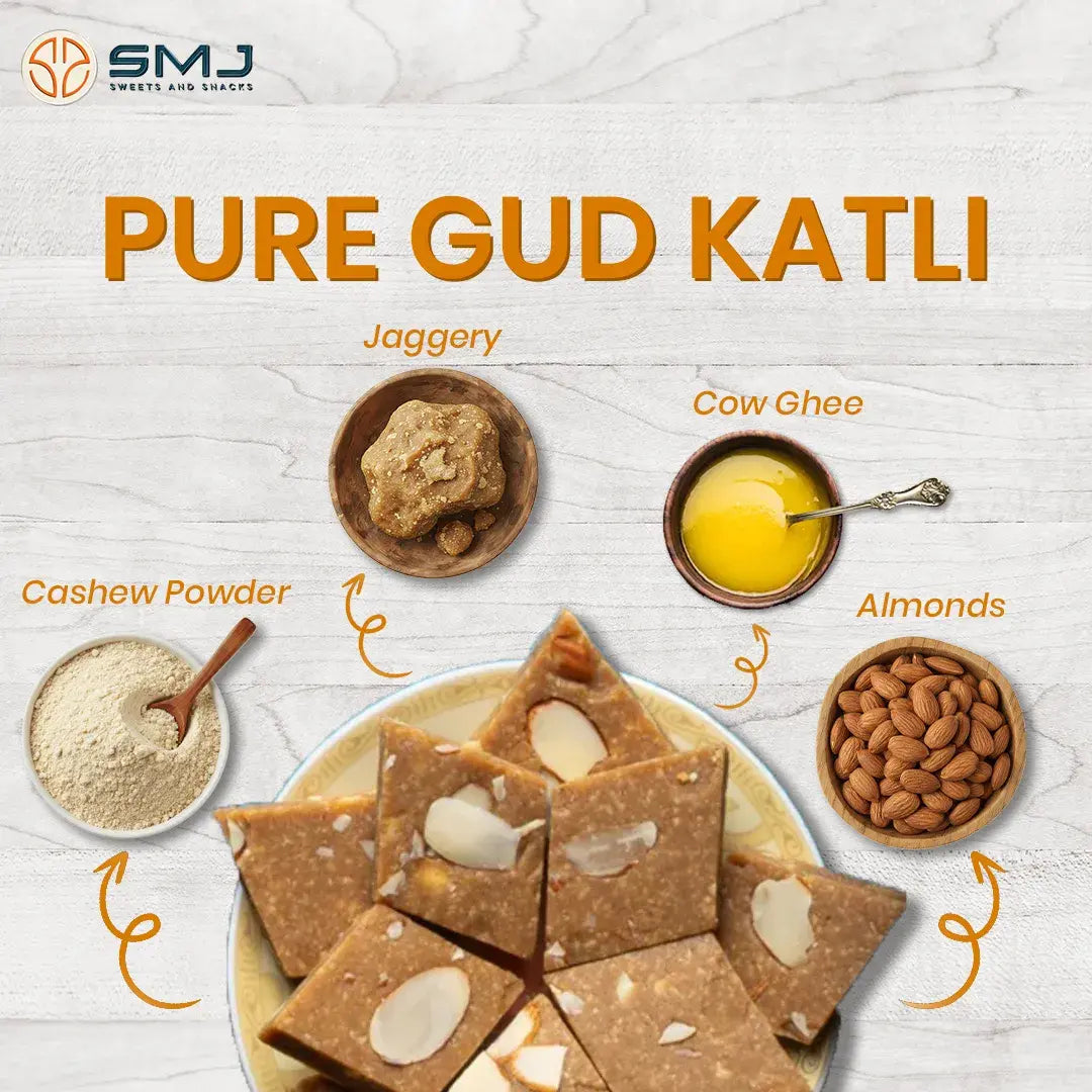 Pure Gud Katli – Made with Jaggery, No Refined Sugar